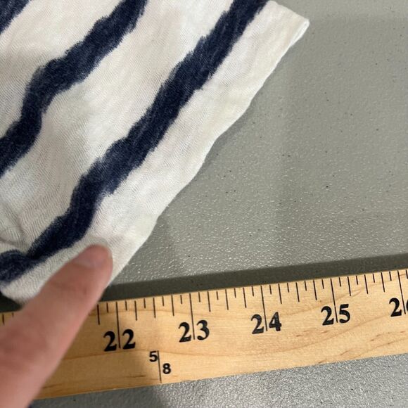 All Saints Casual Short Sleeve Striped  M Cotton White Blue Nautical Capsule - Picture 11 of 14